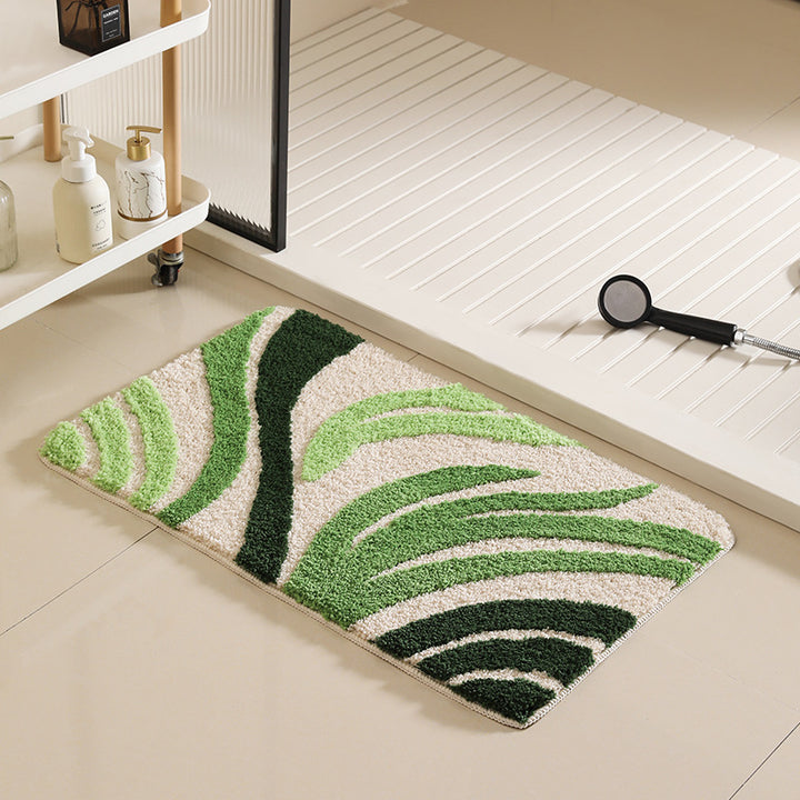 Floral-Themed Soft Bath Mat Bowlift