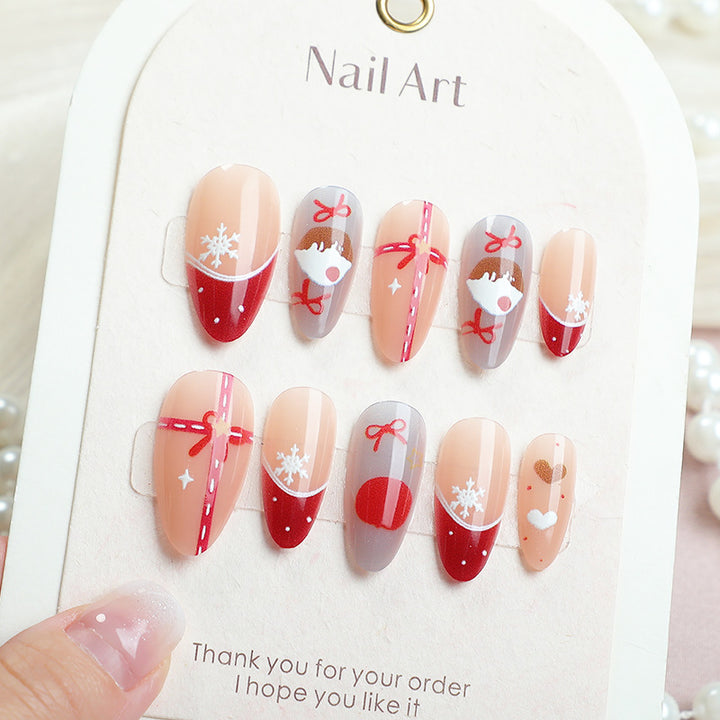 Festive Themed Press-On Nail Art Bowlift