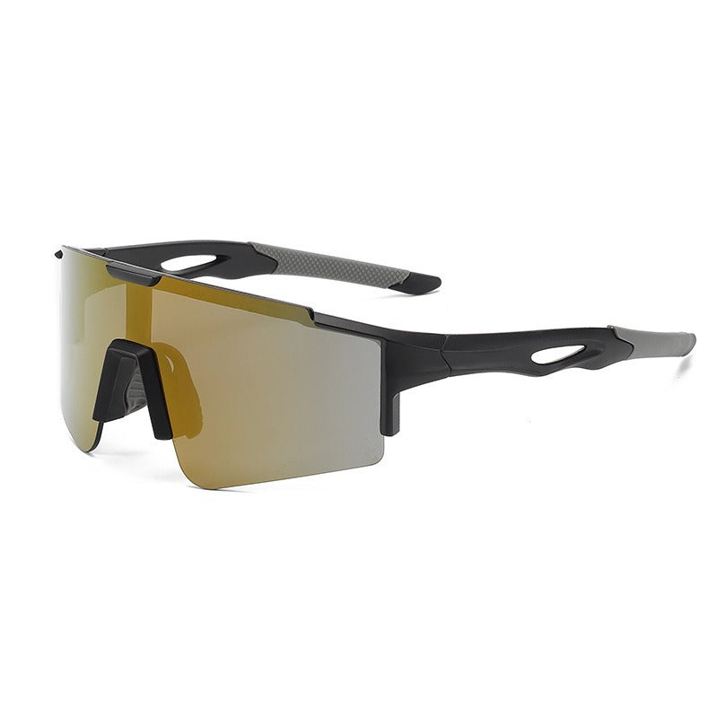 Unisex nan sporty polarizing bike sunglasses with a one-piece visor and non-slip temples Bowlift