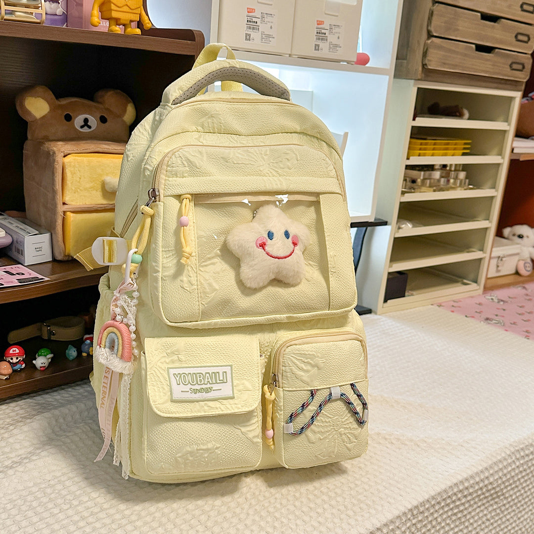 Adorable Cartoon-Themed Backpack Bowlift