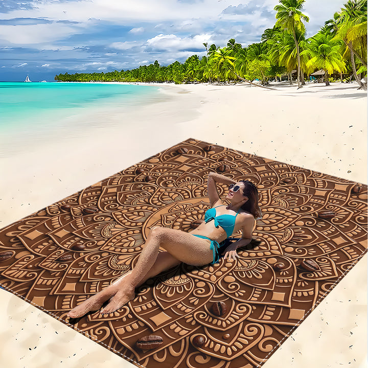 Mandala Design Beach Mat Bowlift