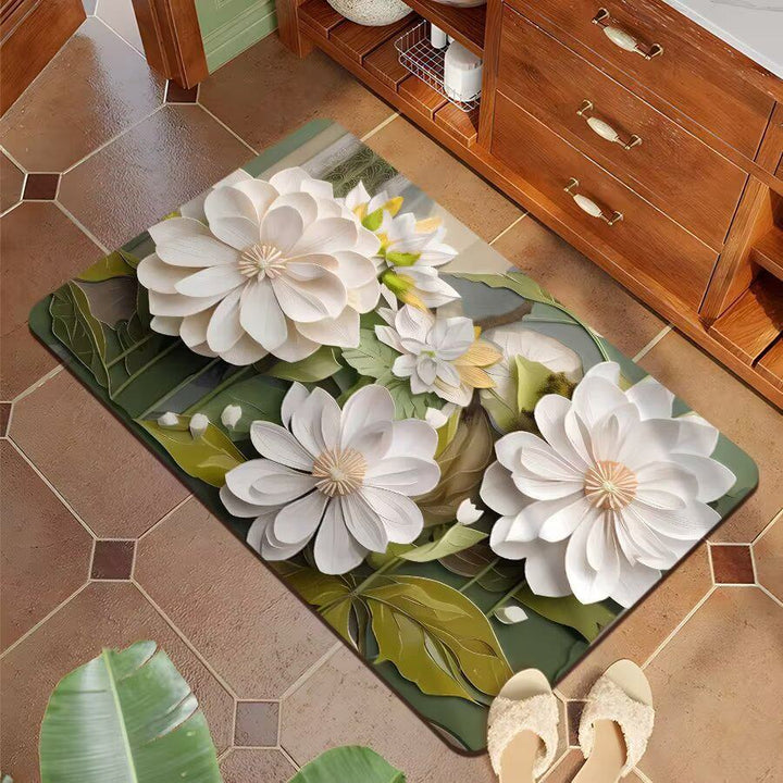 Decorative 3D Floral Bath Mat