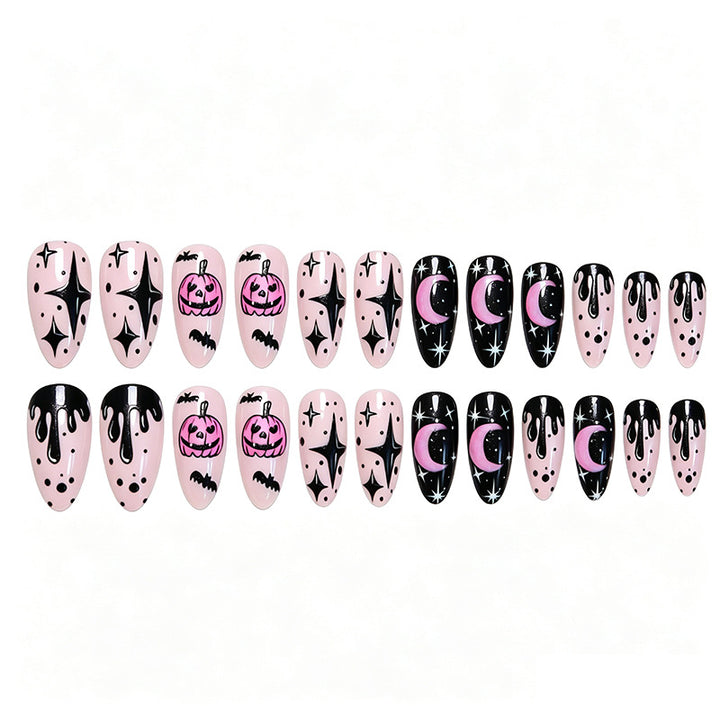Creative Nail Art Set with Halloween Motif and Charming Designs Bowlift