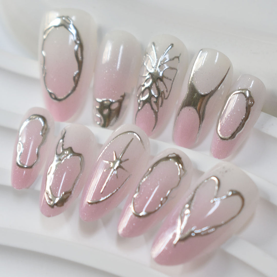 Chic Sculpted Press-On Nail Set Bowlift