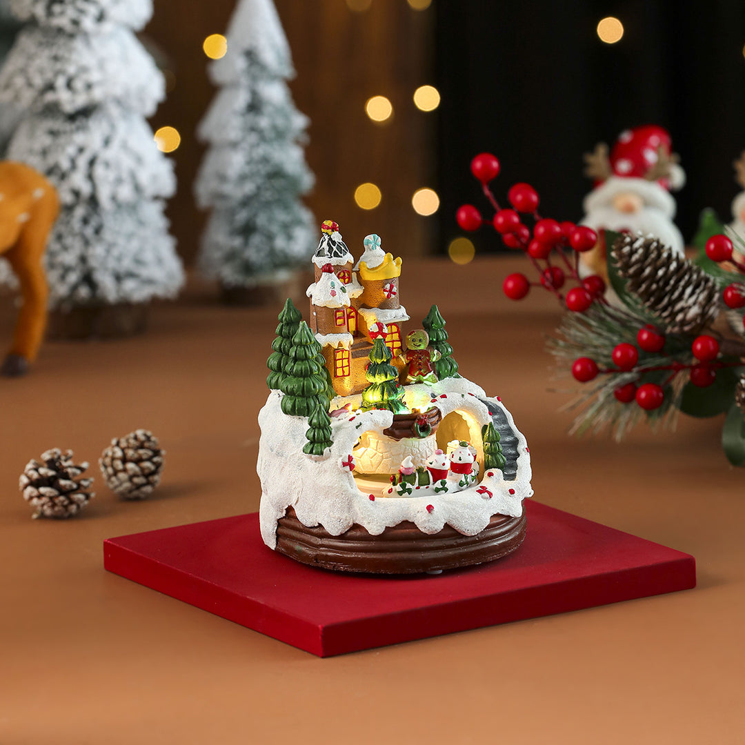 LED Illuminated Snowman Figurine Bowlift