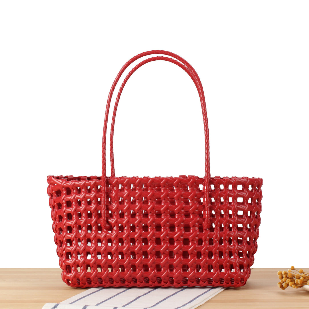 Stylish willow bag with modern grid design Bowlift