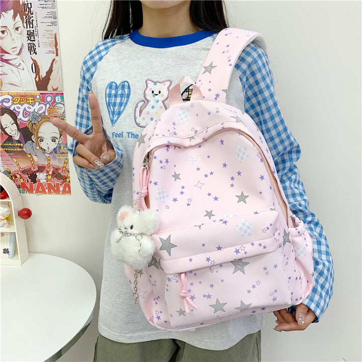 Girls' Star Patterned Backpack Bowlift