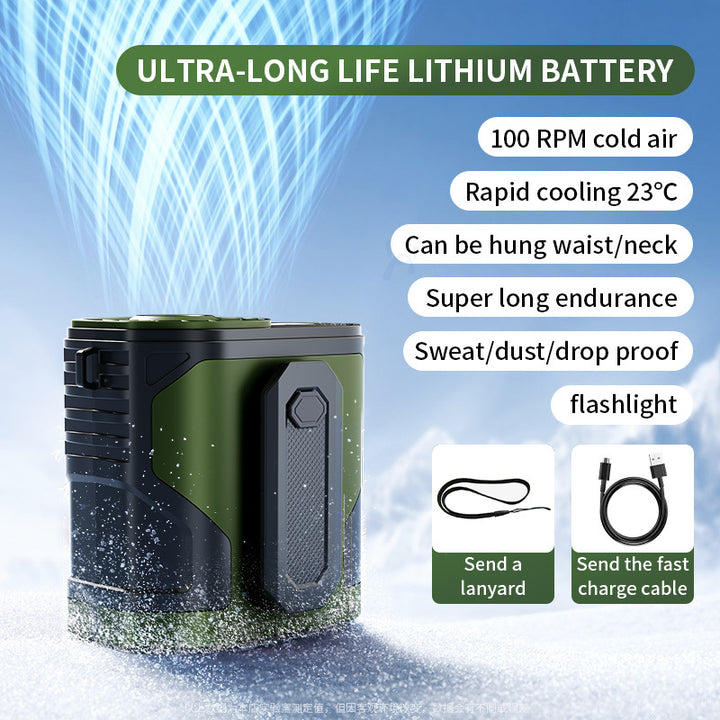 Portable cooling device with intelligent air circulation system and LED display Bowlift