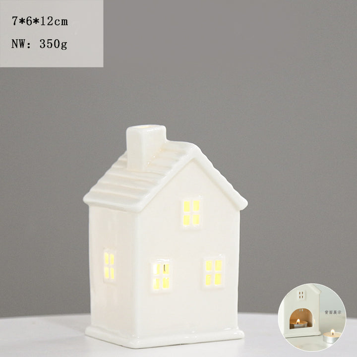 Ceramic House-Shaped Candle Holder Bowlift