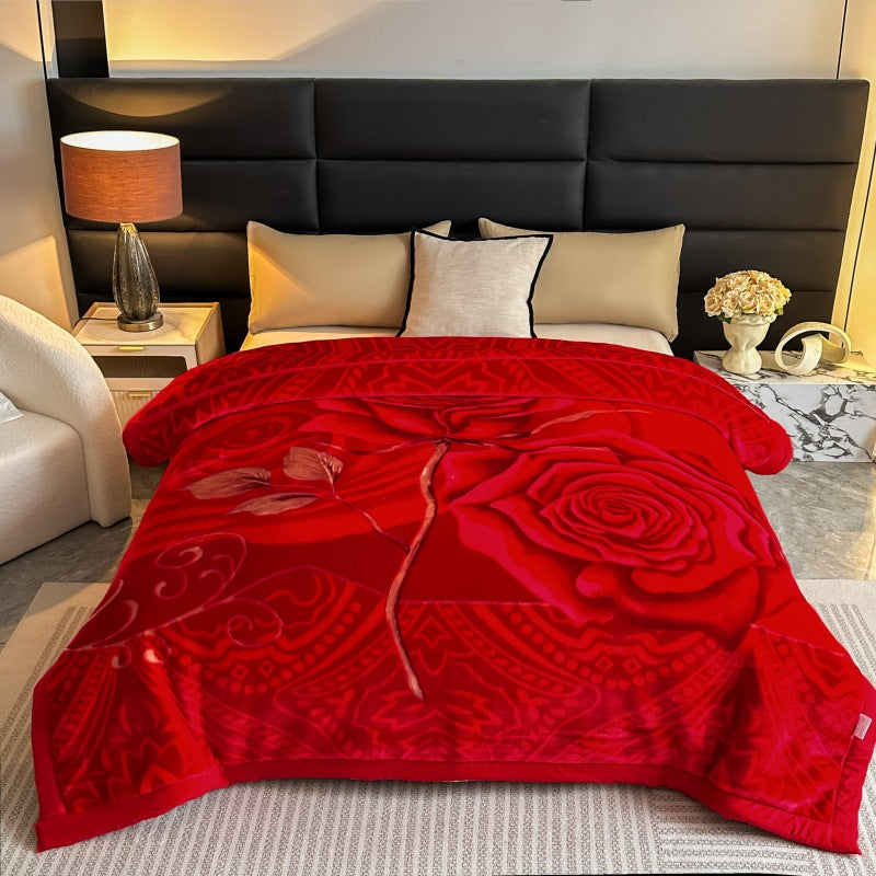 Decorative Fleece Throw Blanket Bowlift