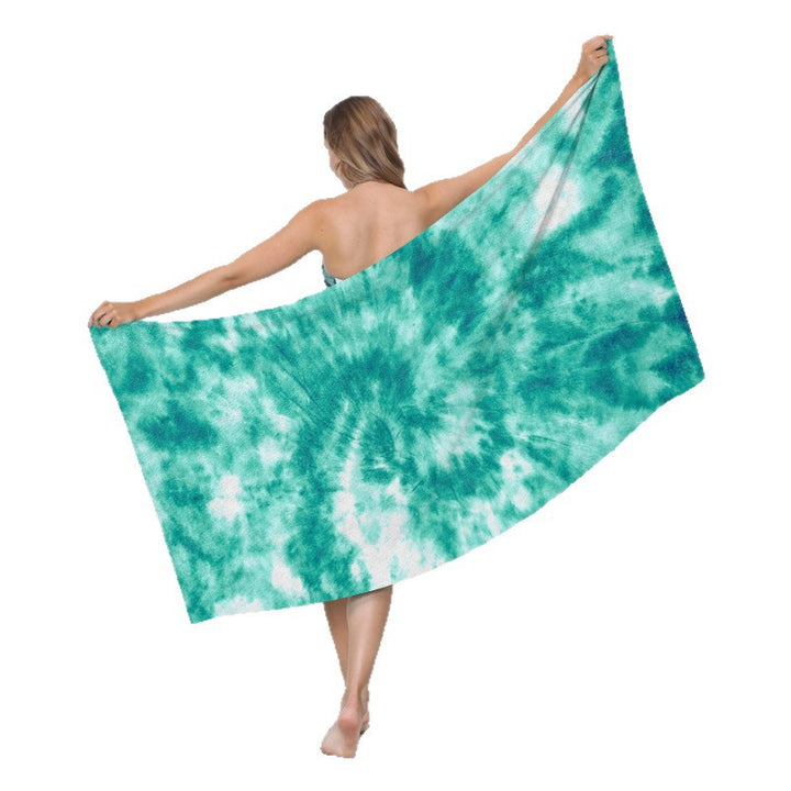 generously cut beach towel with TIE-DYE pattern Bowlift