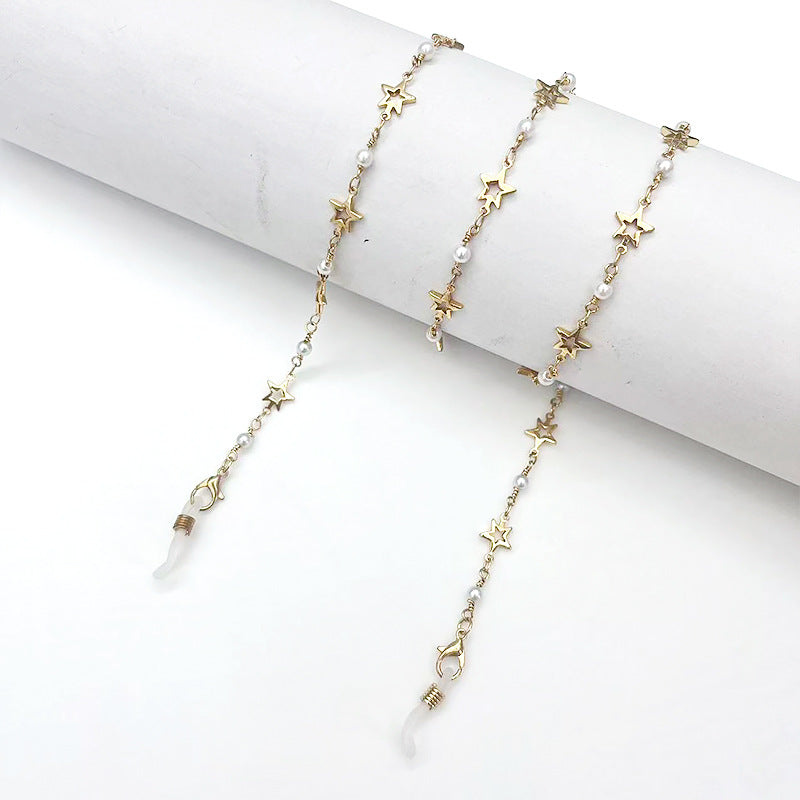 Star-Embellished Eyewear Retainer Chain Bowlift