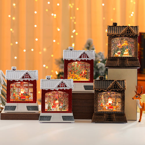 Christmas Village Snow Globe Figurine Bowlift