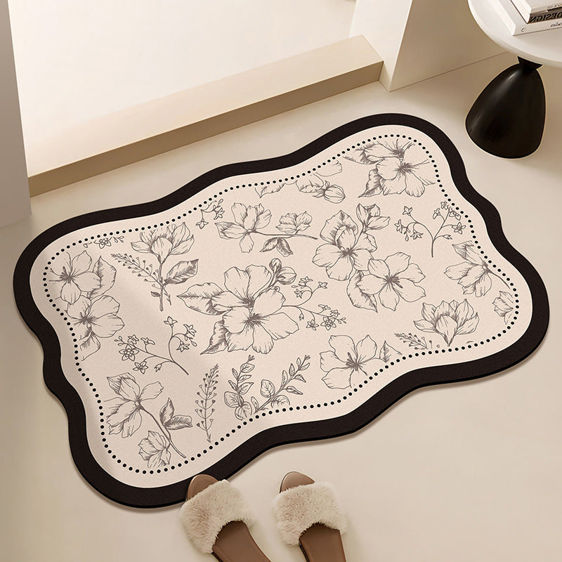 Floral-Printed Bath Runner Bowlift
