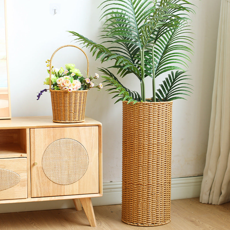 Hexagonal Decorative Wicker Storage Container Bowlift