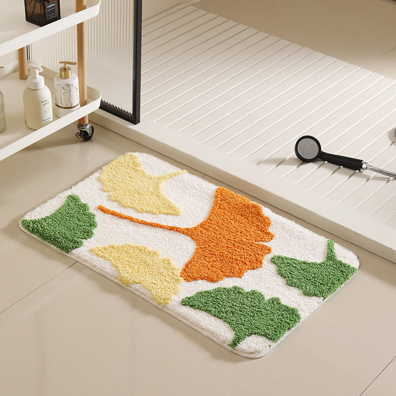 Floral-Themed Soft Bath Mat Bowlift