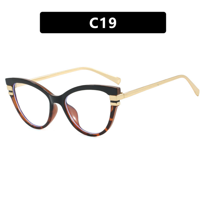 Ladies Cat-Eye Sunglasses with Elegant Metal Accents Bowlift