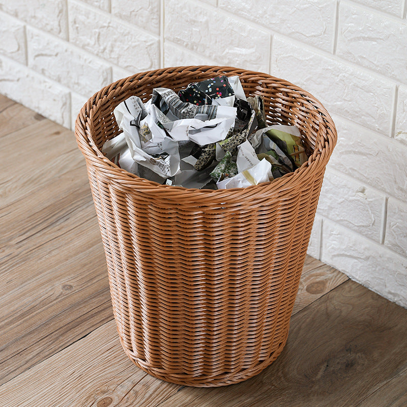 Decorative Woven Waste Basket Bowlift