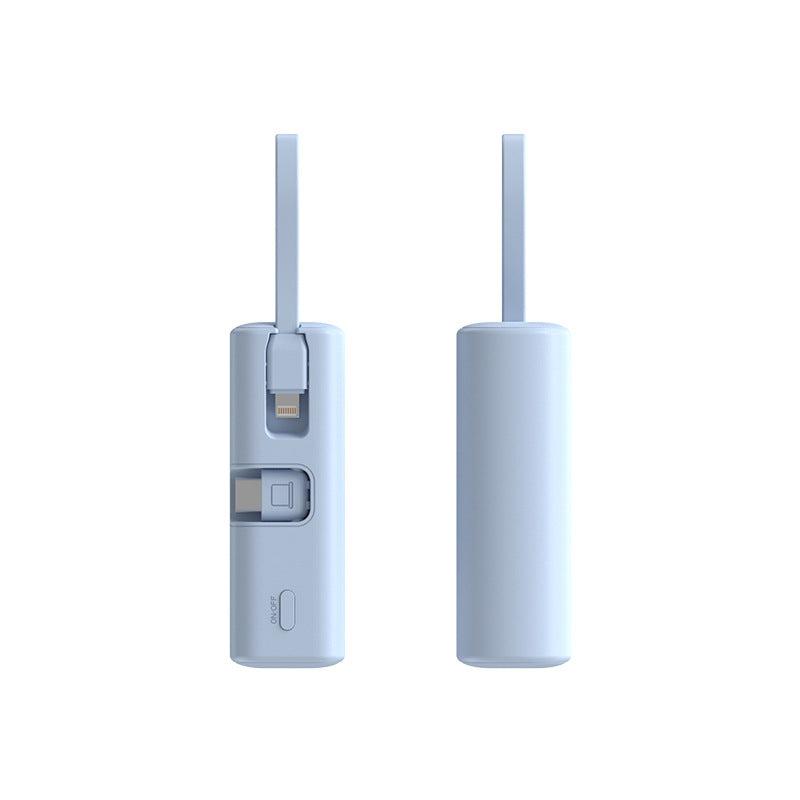 Portable power bank with integrated charging cable and fast charging function Bowlift