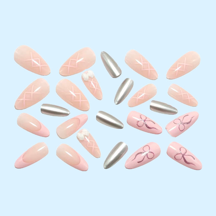 Artificial nails with elaborate design Bowlift