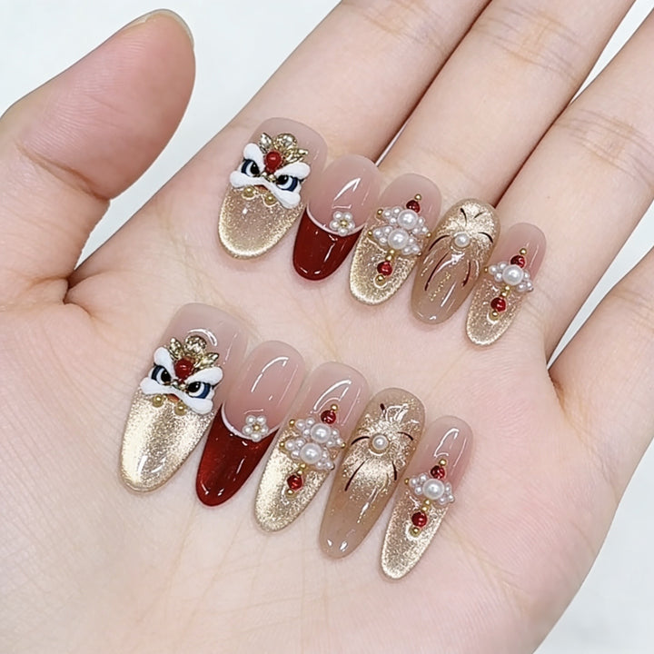 Decorative Themed Press-On Nail Set Bowlift