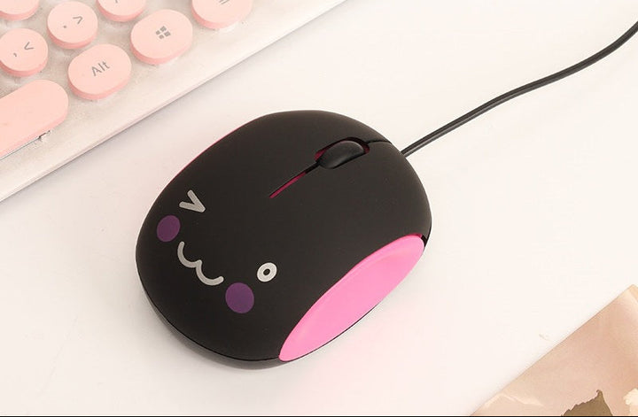 Cute Character Design Wired Mouse Bowlift