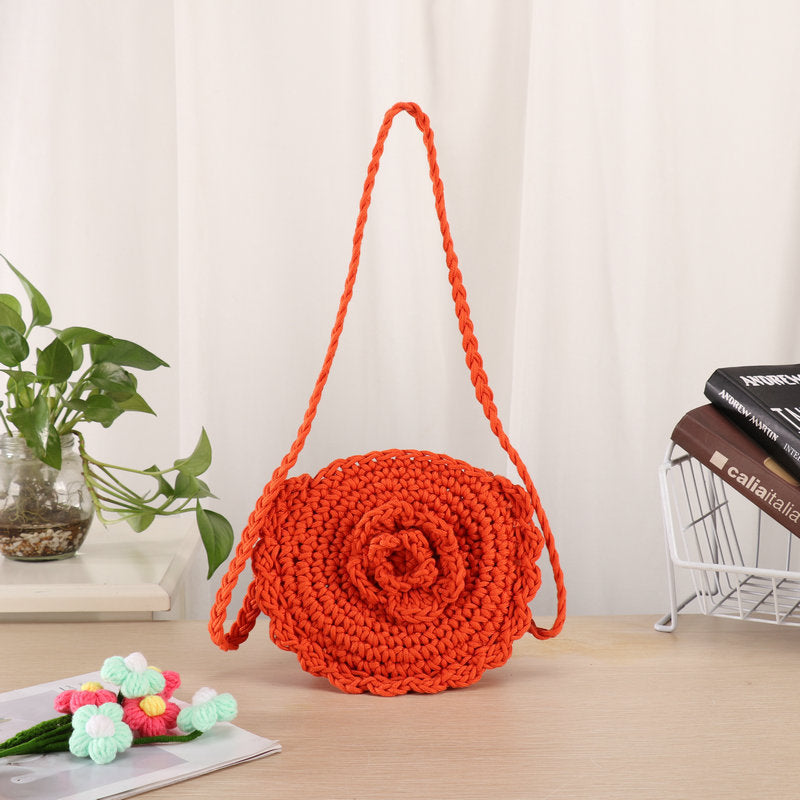 Handmade Crossbody Bag In Unique Floral Pattern Bowlift