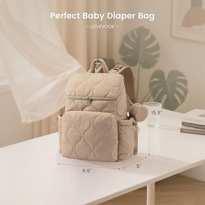 Quilt-Backpack with Additional Organizer Bowlift