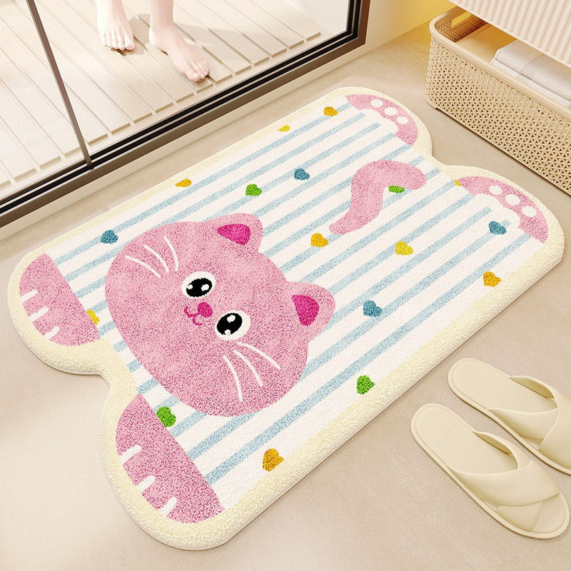 Soft Striped Bathroom Mat
