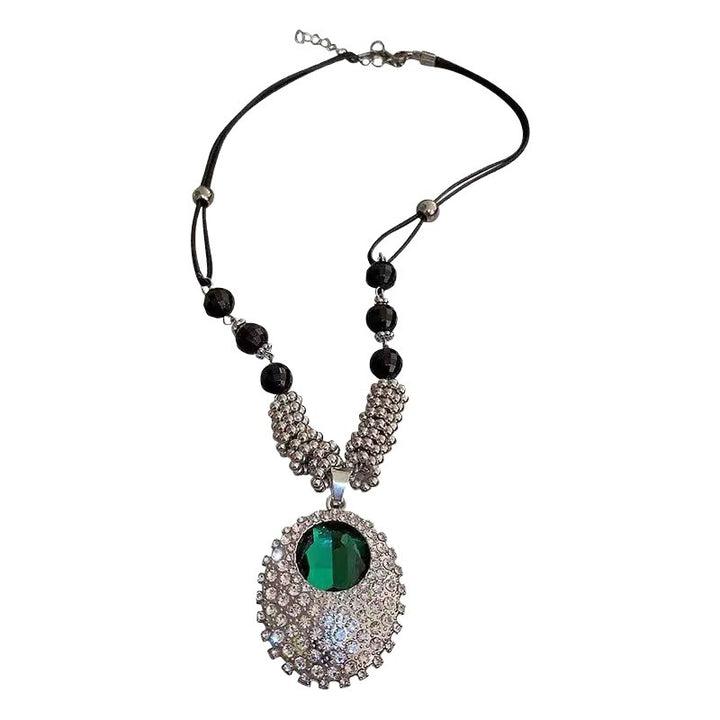 Crystal Embellished Pendant Necklace Bowlift
