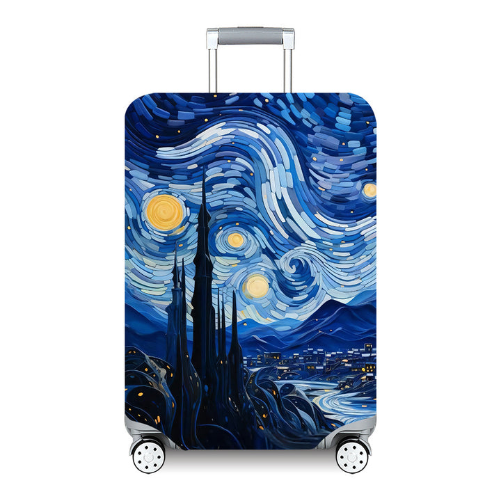Unisex hard-shell travel suitcase with artistic landscape design Bowlift