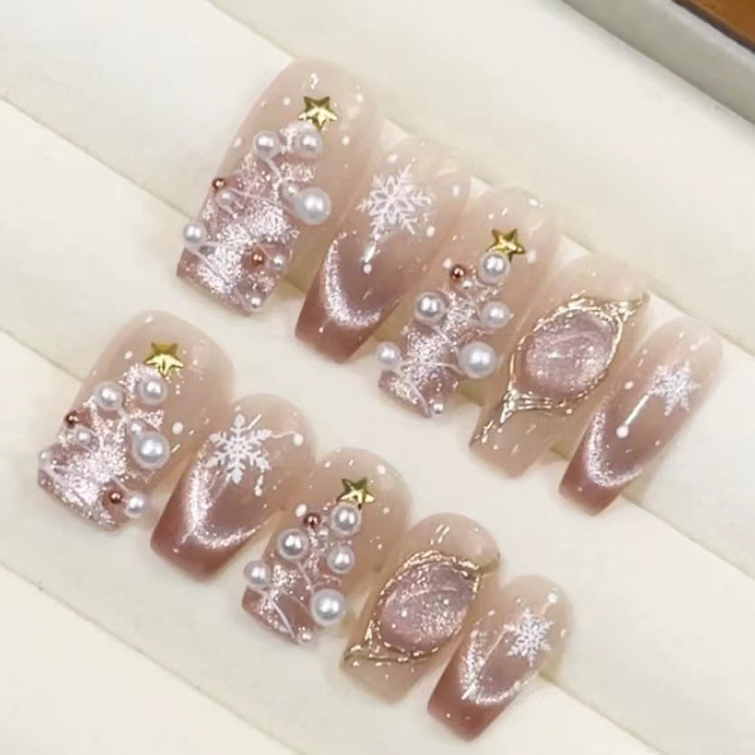 Decorative Festive Press-On Nails Bowlift