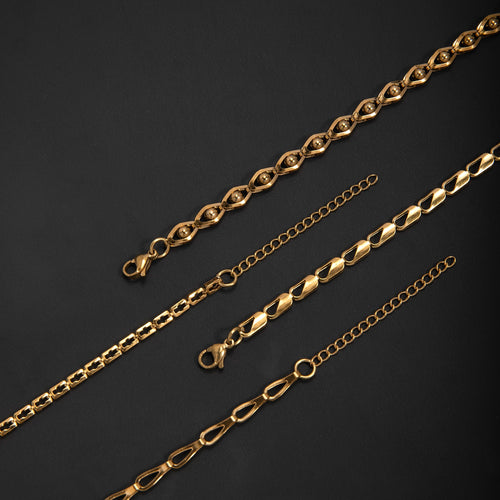 Adjustable Contemporary Link Bracelet Bowlift