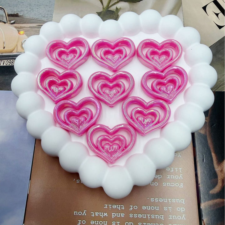 Decorative Heart-Shaped Resin Candle Holder Bowlift
