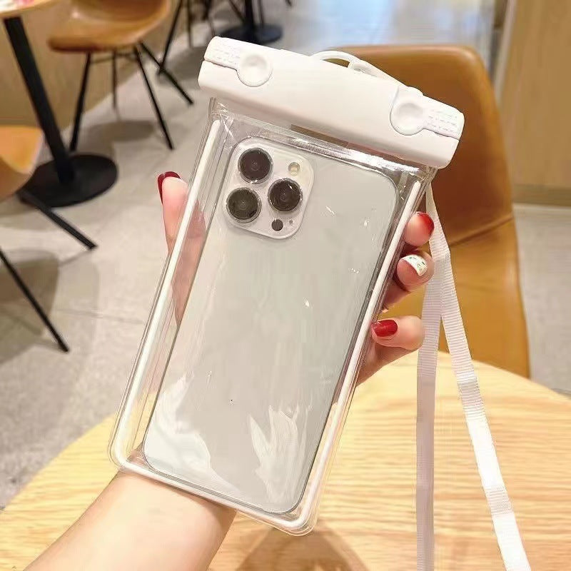 Waterproof phone pouch with adjustable lanyard and transparent touch-sensitive sleeve Bowlift