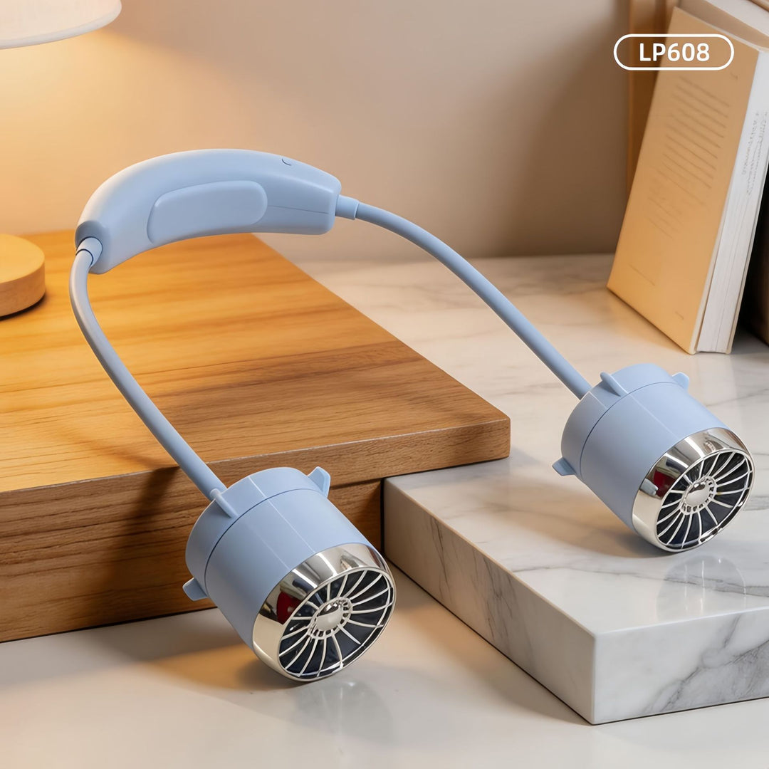 Women Wearable Neck Fan with Flexible Holder Bowlift