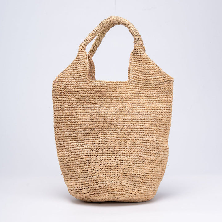 Handcrafted straw bag with modern accents Bowlift