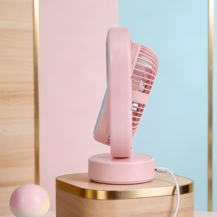Women's Portable Table Fan with Stylish Housing and Effective Air Circulation Bowlift