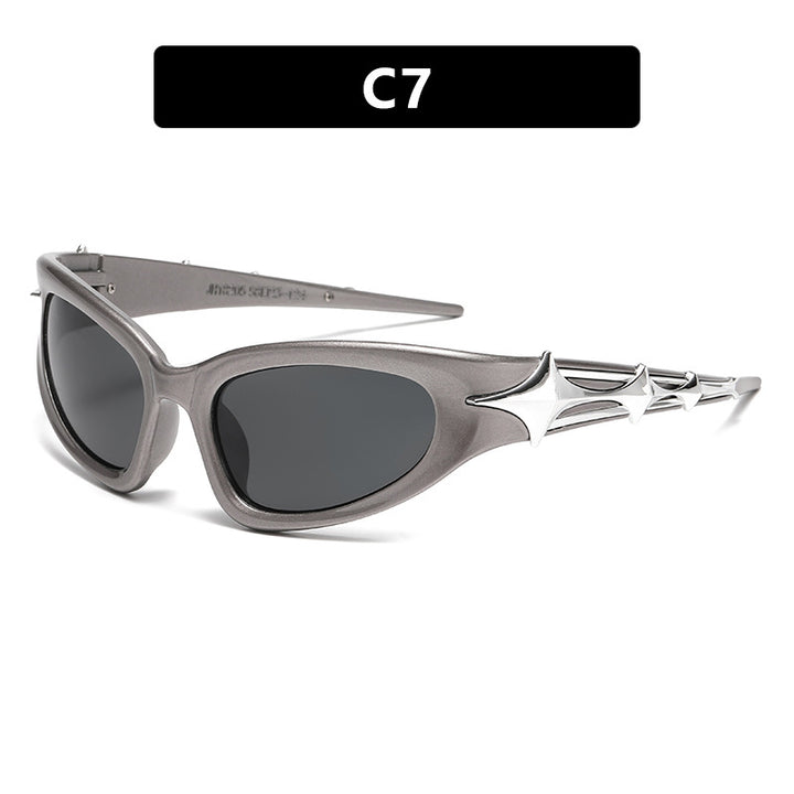 Women futuristic sunglasses with unique star design Bowlift