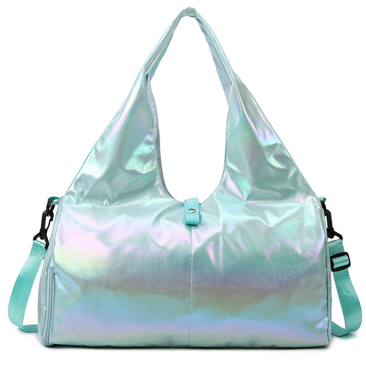 Iridescent Multi-Pocket Travel Tote Bag Bowlift