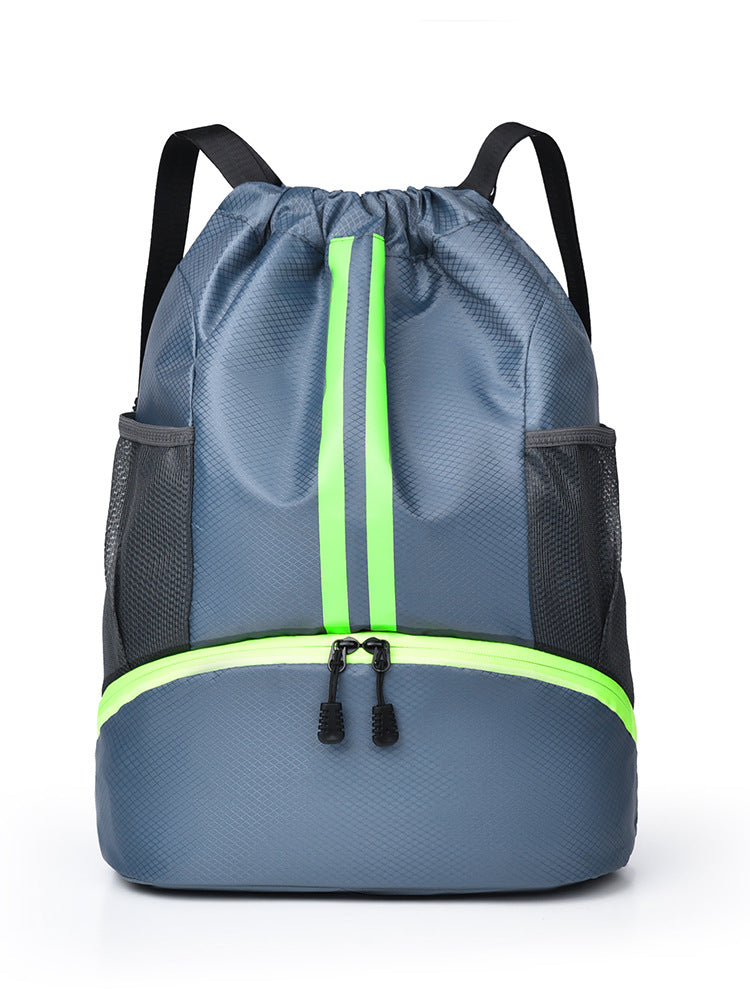 Sporty training backpack with breathable mesh sides and elastic drawstring Bowlift