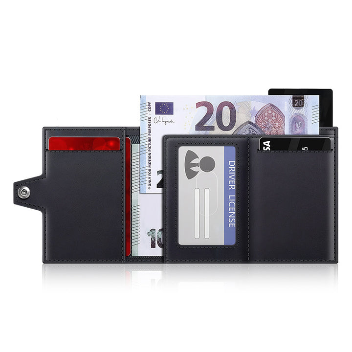 Stylish RFID-Blocking Leather Cardholder Bowlift