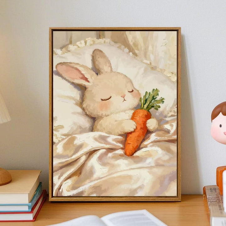 Cozy Cartoon Bunny Wall Art Bowlift