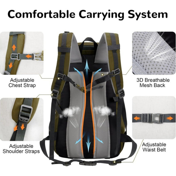Versatile Outdoor Adventure Backpack Bowlift