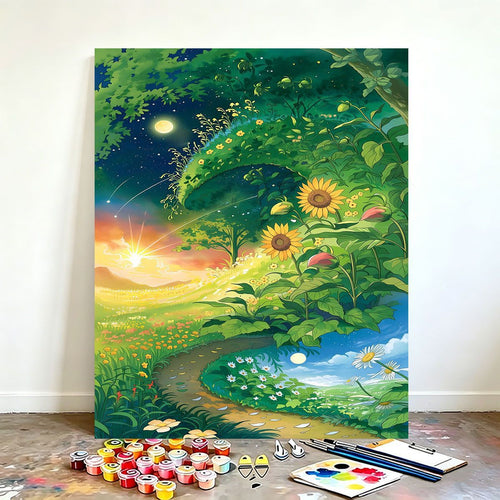 DIY Scenic Nature Paint by Numbers Art Kit Bowlift