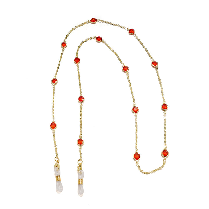 Elegant Crystal-Embellished Eyewear Chain Bowlift