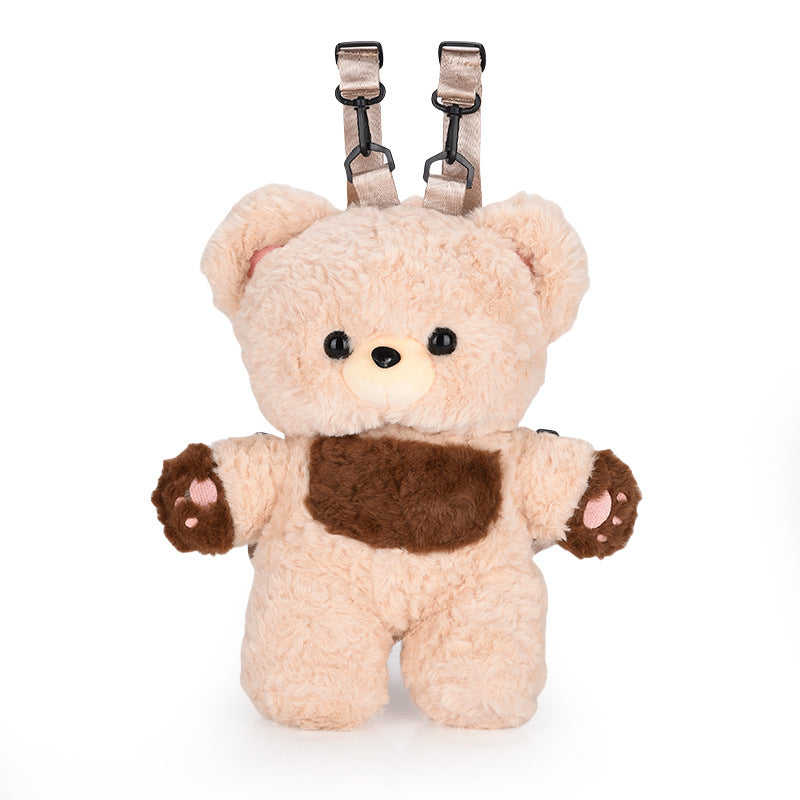 Plush backpack with cute teddy design Bowlift