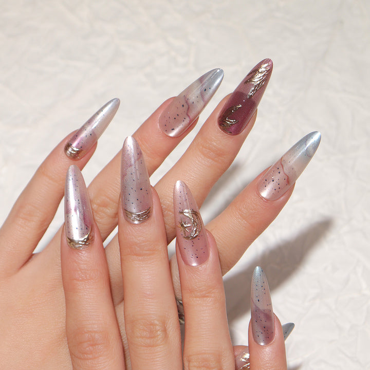 Sculpted Stiletto Nail Extensions Bowlift