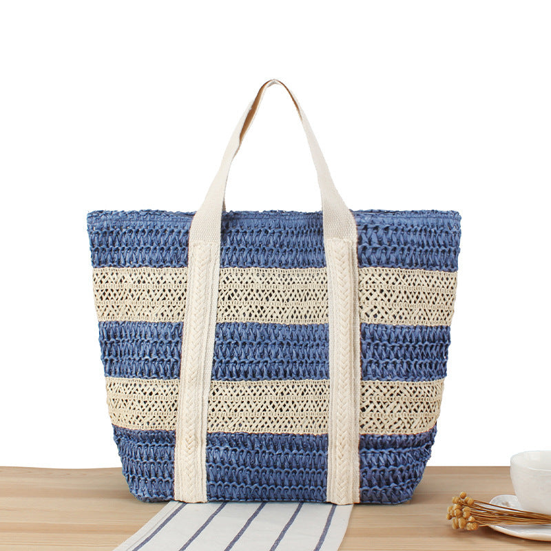 Braided beach bag with sturdy carrying handles Bowlift