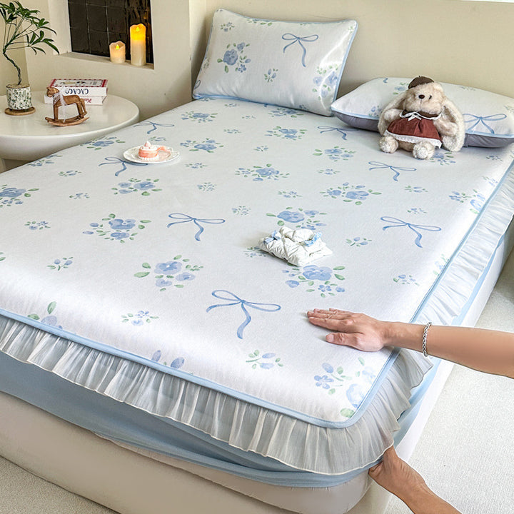 Decorative Floral Mattress Protector